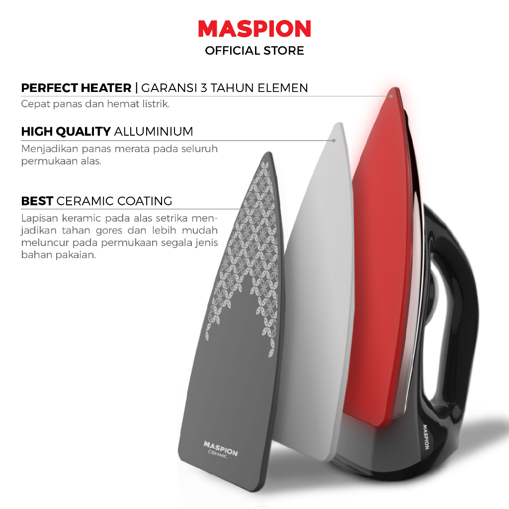 Maspion Setrika Automatic Iron Ceramic HA-380 - Gambar 4