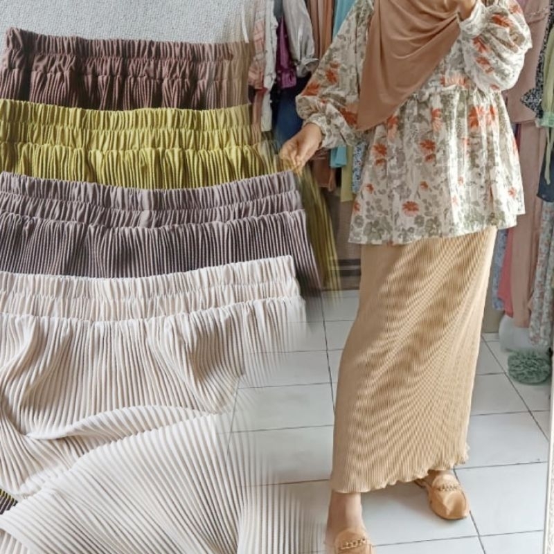 Wavy SPAN Skirt/WAVY SPAN Pleated Skirt/Pleated Pleated Pleated Skirt