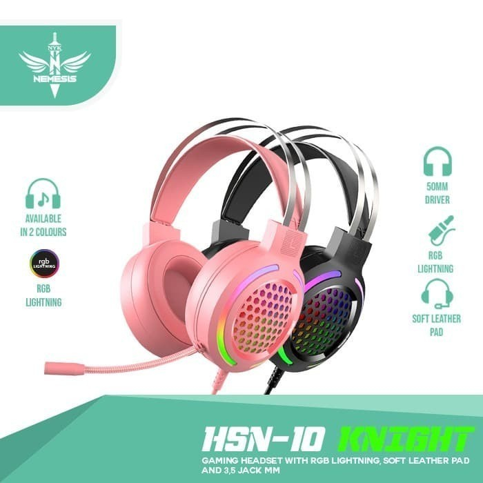 Nyk NEMESIS KNIGHT HS N10 RGB Gaming Headset ORIGINAL Official Grade ...