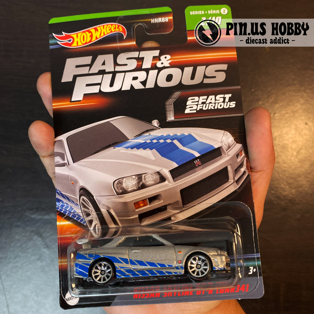 Hot WHEELS NISSAN SKYLINE GTR BNR34 FAST AND FURIOUS WAVE 2 ORIGINAL ...