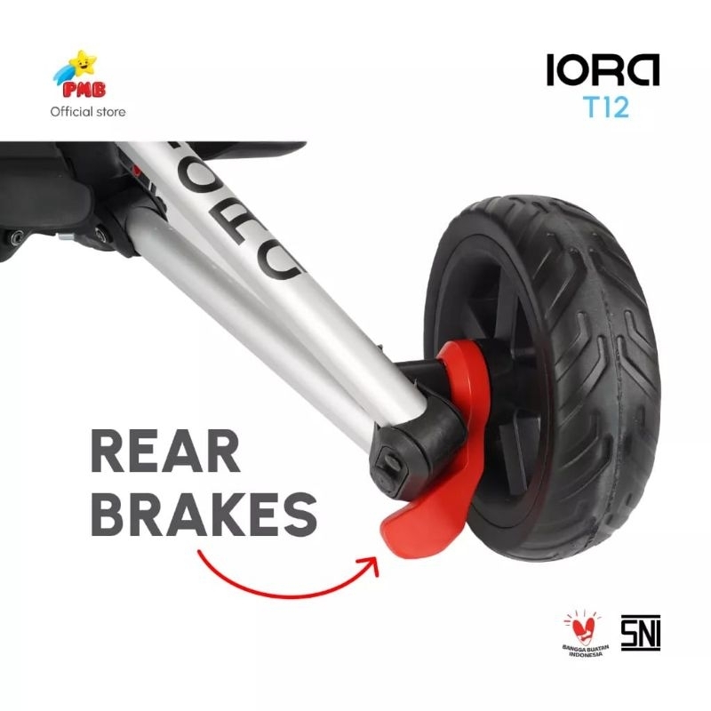 Sepeda roda tiga anak bisa di lipat stroller bmx IORA T12 portable - Gambar 3