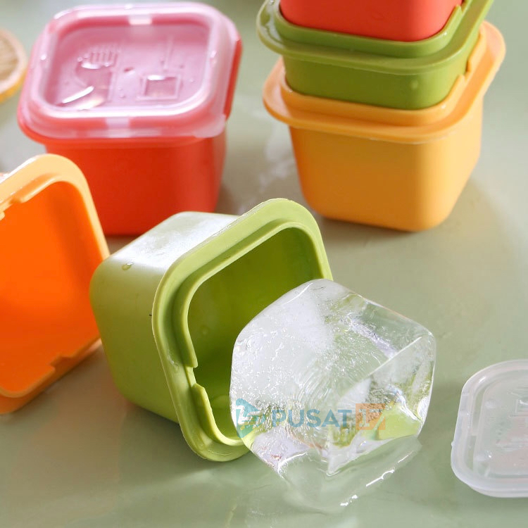 PUSAT17 CETAKAN ES BATU SEGI JUMBO PENUTUP / CETAKAN JELLY PUDDING AGAR AGAR COKELAT SERBAGUNA / TEMPAT CETAK ES BATU / ICE MOULD CUBE - Gambar 3