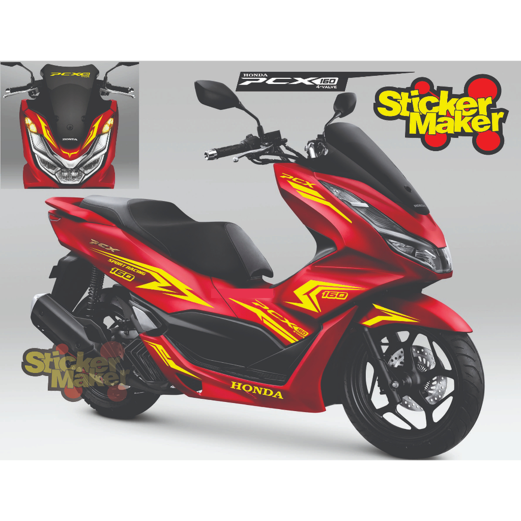 Sticker striping pcx 160 sticker cutting honda pcx new 2021/2022/2023 ...