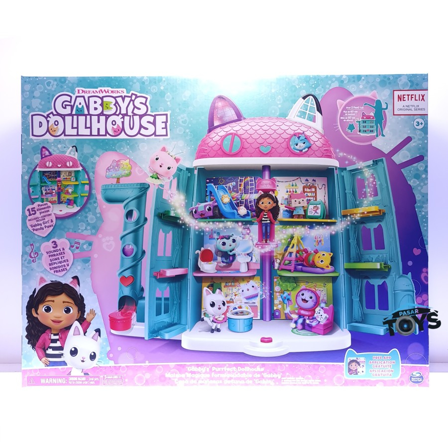 Gabby's Dollhouse Gabby Purrfect Dollhouse Playset Original Shopee