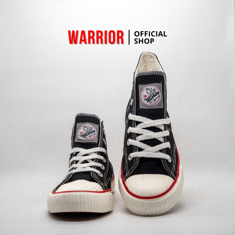 Sepatu Warrior Pro Classic Black White HC - Sepatu Sekolah Warrior - Gambar 3