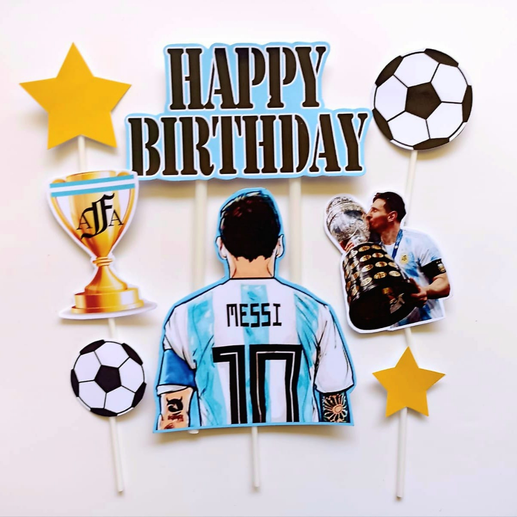 Character cake topper cake decoration messi cake skewer argentina