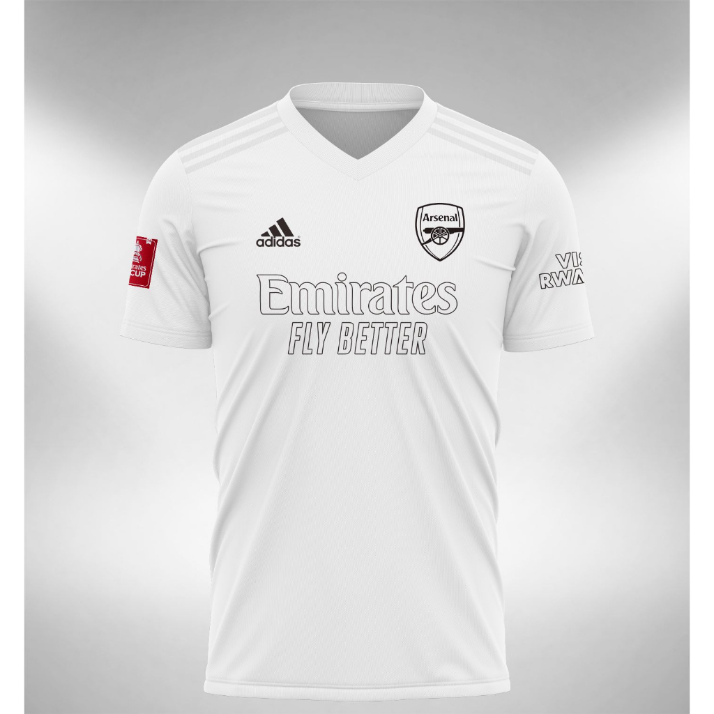 Jersey Arsenal White Special Edition FA Cup 2021 2022 Shopee Singapore
