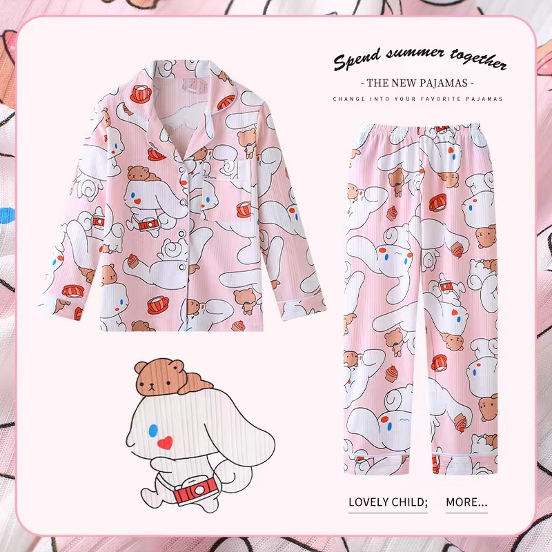 Osaka Pajamas For Kids Tiedye Sleepwear CINNAMON ROLL Long Sleeve Suit