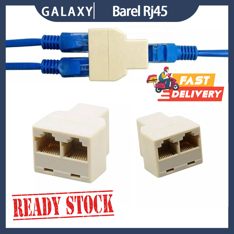 Rj45 Connector Barrel/1 To 2 Lan Cable Connector Barrel Rj45 Connector ...