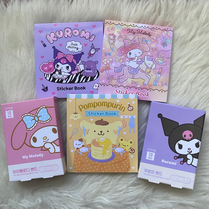 Sanrio sticker books pom pom purin sticker kuromi sticker my melody ...