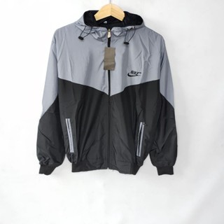 Nike Big Swoosh Large Logo lamb's wool Stay Warm Stand Collar Jacket Black  White DH2474-011