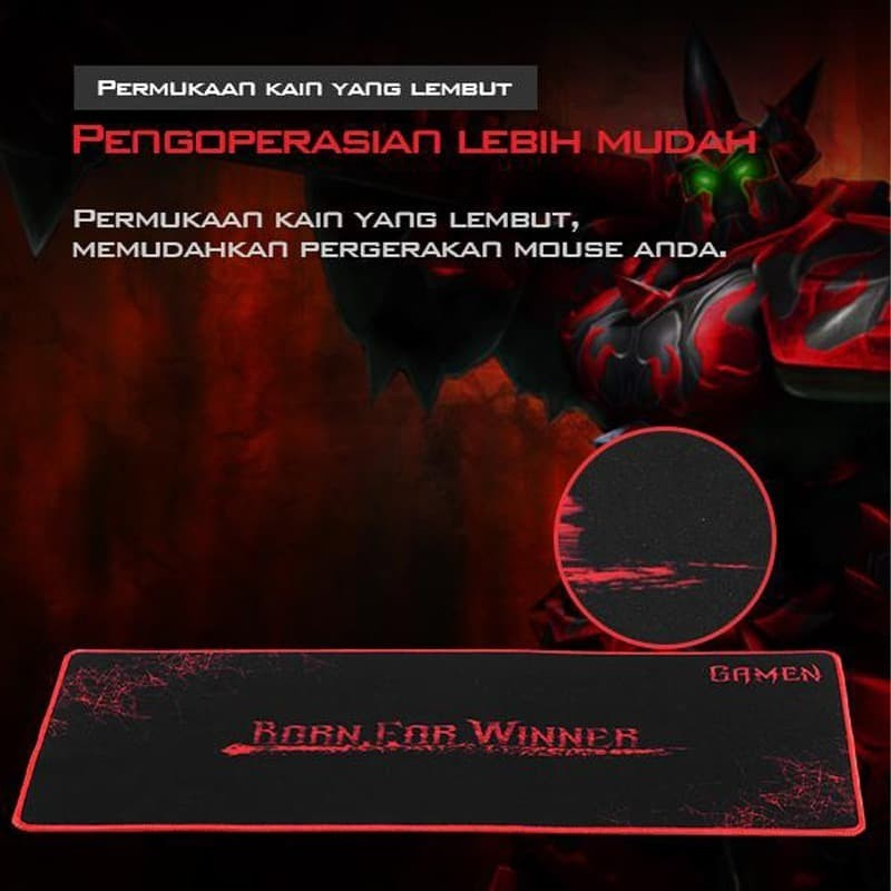 Gamen GP-L / GP-XL MP02 Gaming Mousepad Deskmat Murah - Gambar 4