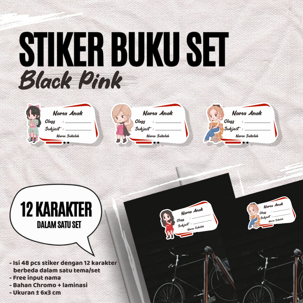 (48 Pcs)print book stickers set with BLACK PINK theme/k-pop idol ...