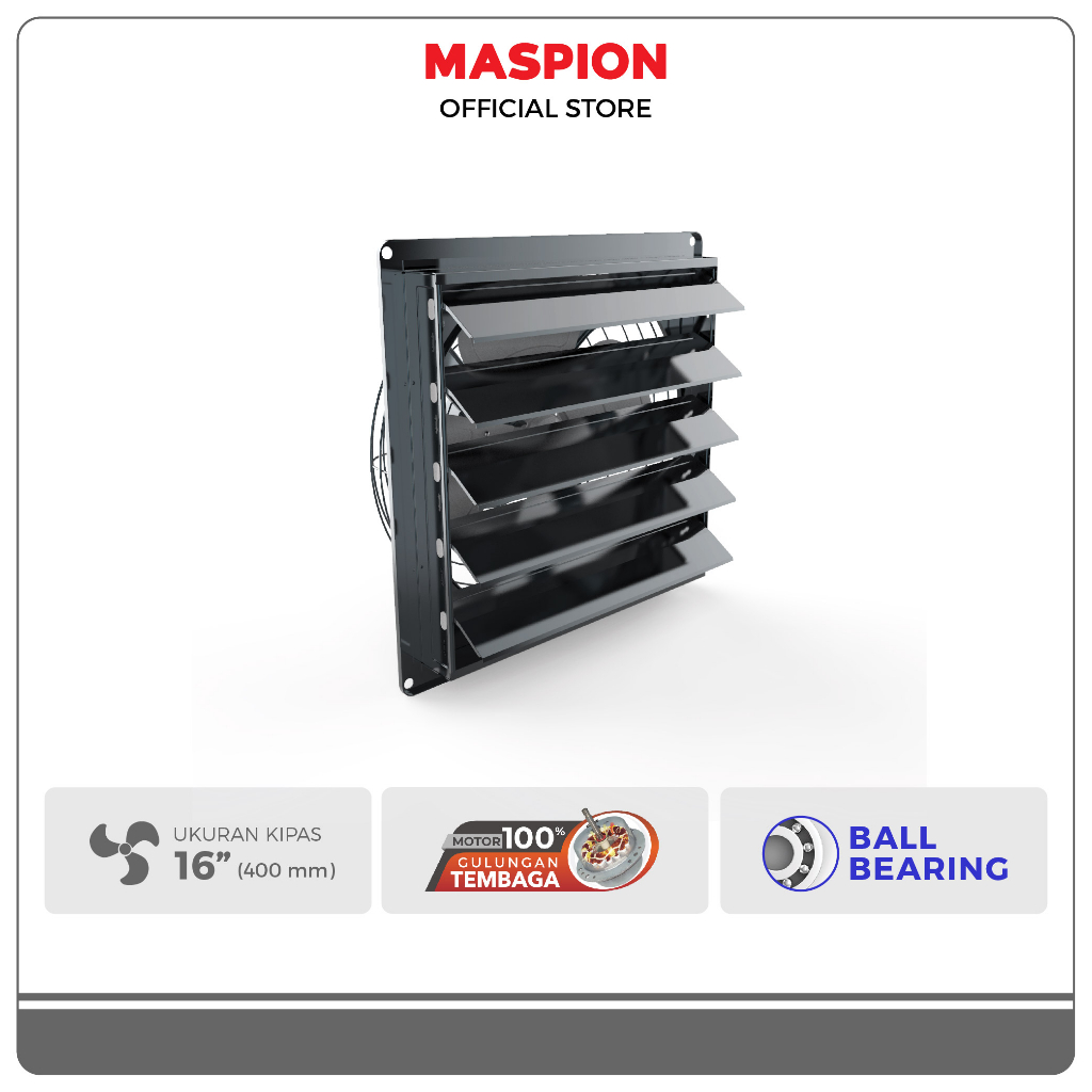 Maspion Ventilating Exhaust Fan Kipas Ventilasi 16 Inch MV-3400 NEX - Gambar 2