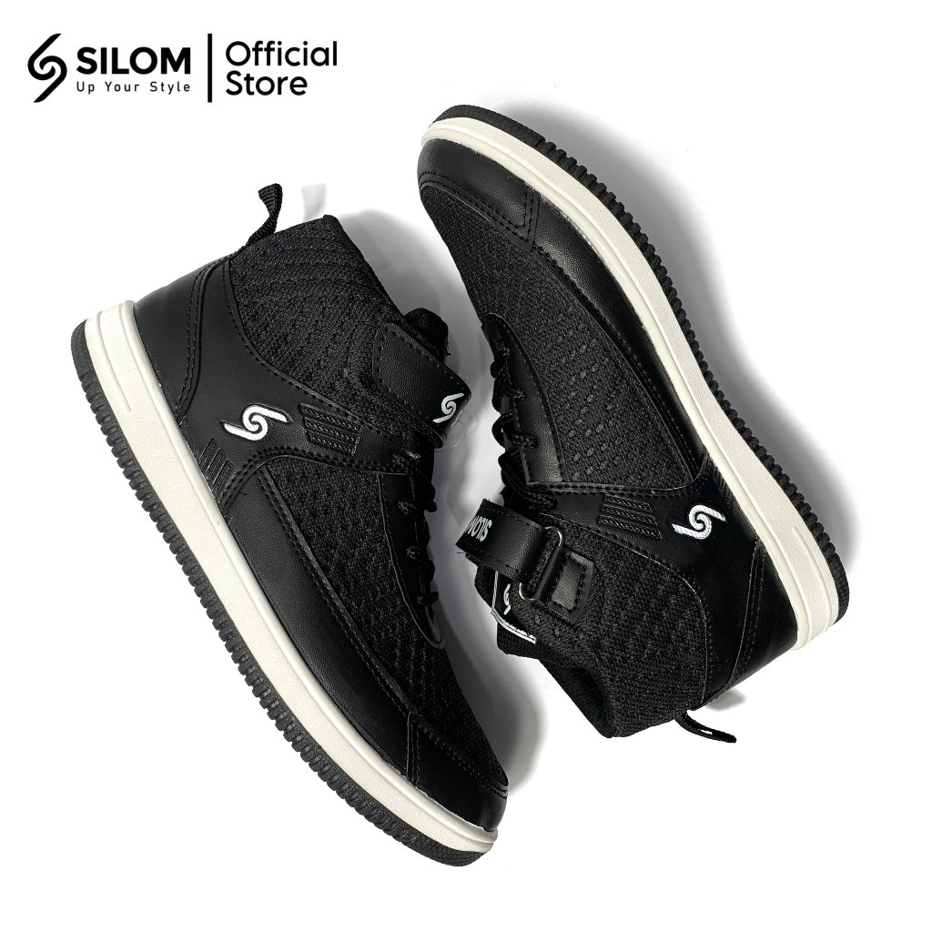 Silom Sepatu Anak Boot Laki - Laki dan Perempuan Sepatu Sekolah Tali Perekat Original Velori