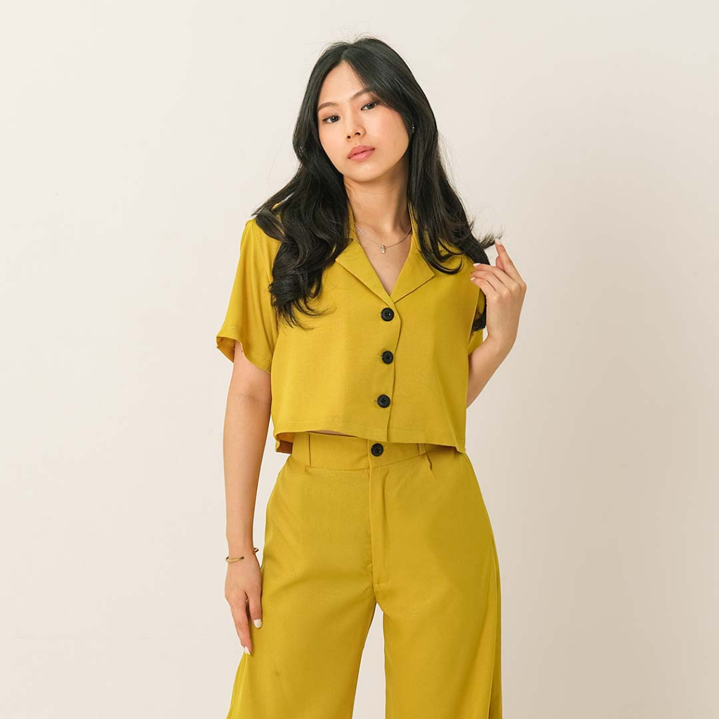 Michael's Collection - One Set Crop Top and Long Pants Eugene