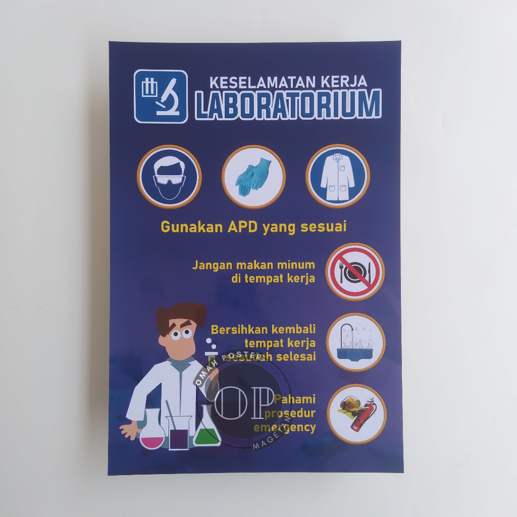 Laboratory Work Safety Poster - K3 - Health Poster | Shopee Singapore