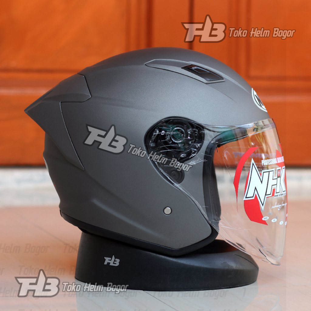 NHK HELMET R1 ELITE SOLID | GREY DOF | SINGLE VISOR | Shopee Singapore