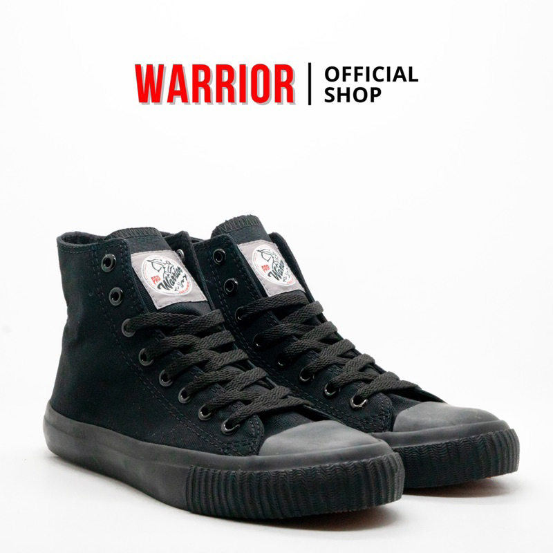 Sepatu Warrior Pro All Black HC - Sepatu Sekolah HItam - Sepatu Warior Hitam - Gambar 2