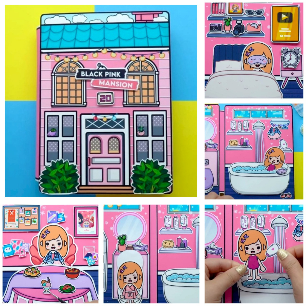 Toca Boca Blackpink Mansion Part 22 Children's Toys Paper Book Quiet ...