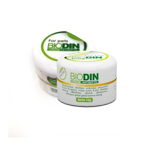 Biodin Cream 12gram Antiseptic Cat Dog Medication For Itching Fungus