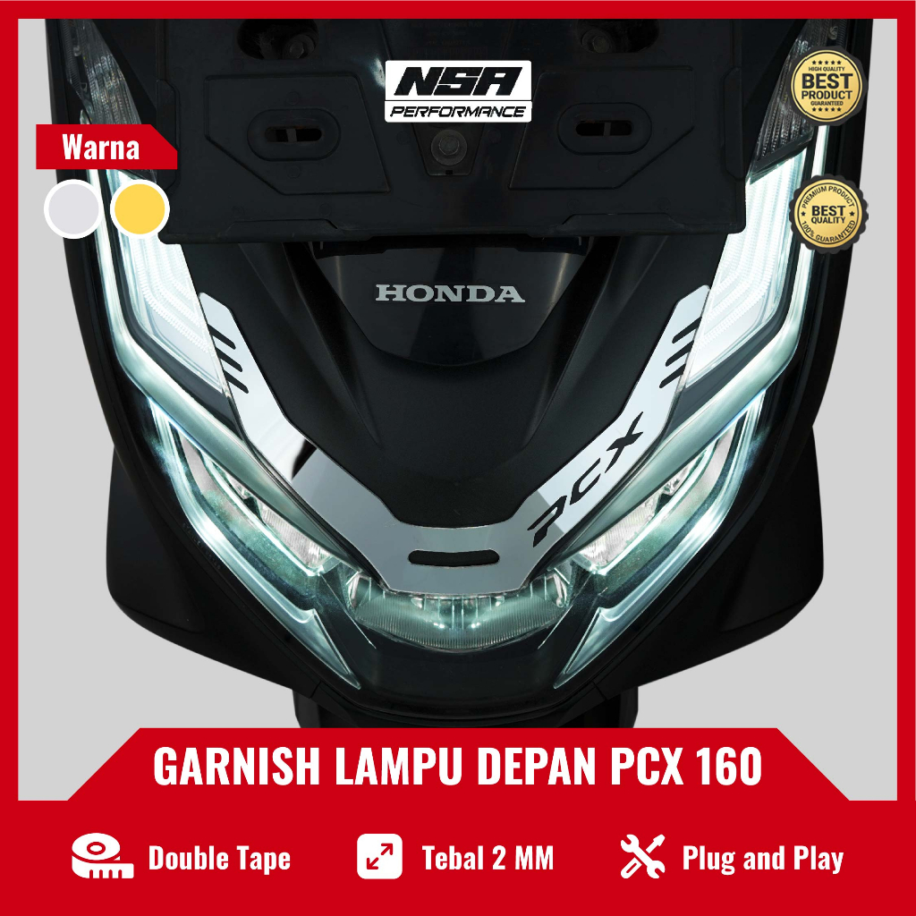 Garnish PCX 160 HEAD LIGHT GARNISH PCX 160 Top Headlight GOLD And