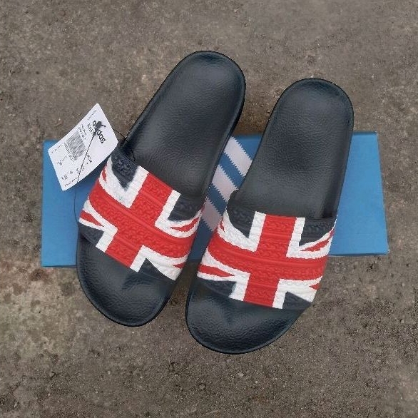 Adidas union jack discount sliders