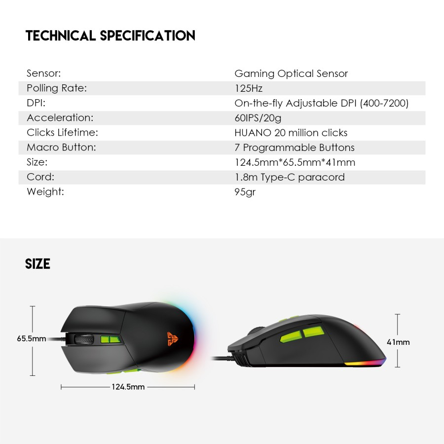 Fantech VX6 / VX-6 Phantom II Gaming Wired Macro RGB - Gambar 4