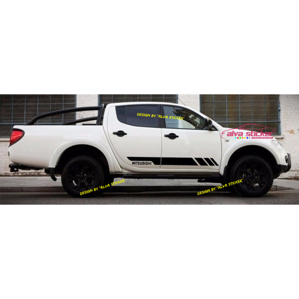 Mitsubishi L200 triton strada list stripe Sticker mitsubishi Car ...