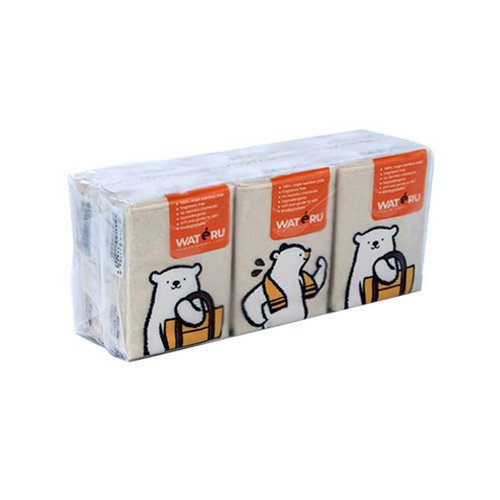 Wateru Bamboo Tissue 6 Pack / Tisu - Gambar 2