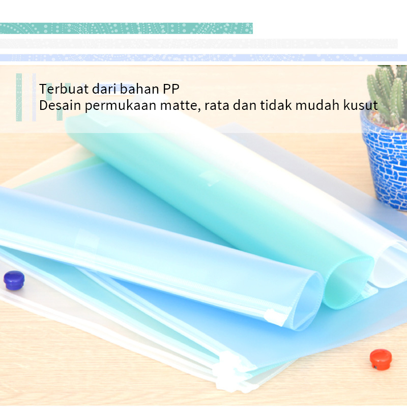 Deli Zipper Storage Bag / Zipper Travel Pouch / Plastik Ziplock A4 A5 Anti Air 558X - Gambar 2