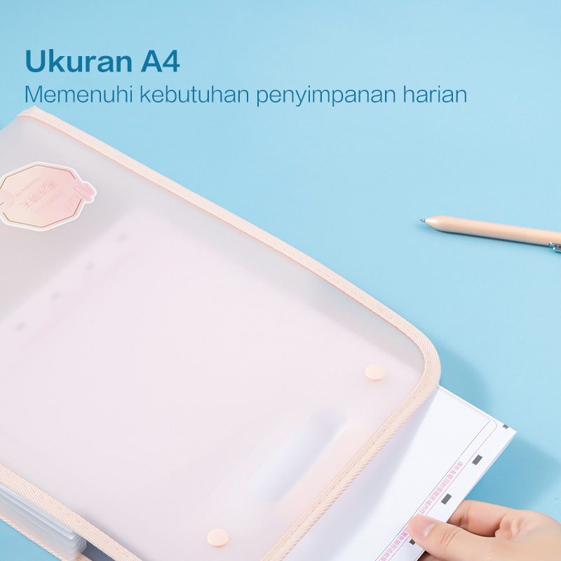 Deli Map Harmonika / Expanding File A4 7 Pembagi Warna Pastel PM311 - Gambar 3