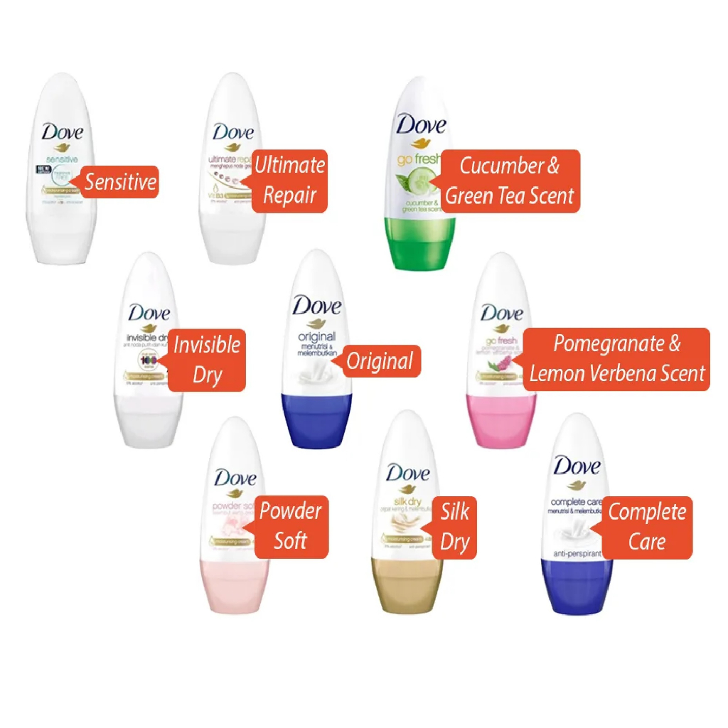 Dove Deodorant Roll On 40ml Shopee Singapore