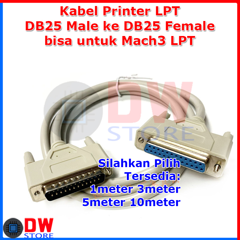 Db25 LPT Parallel Printer Cable DB25 Male Female For LPT Mach3 Board ...