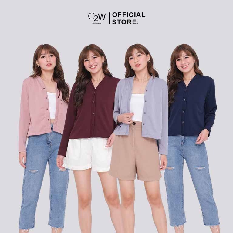 C2W Clothtowear Atasan Wanita All Size Satin Women's Clothes 779-CLN - Gambar 4