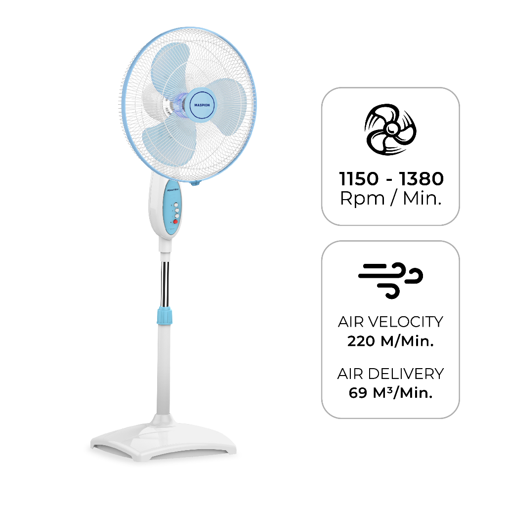 Maspion Stand Fan Kipas Angin Berdiri 16 Inch EX-167 S - Gambar 3
