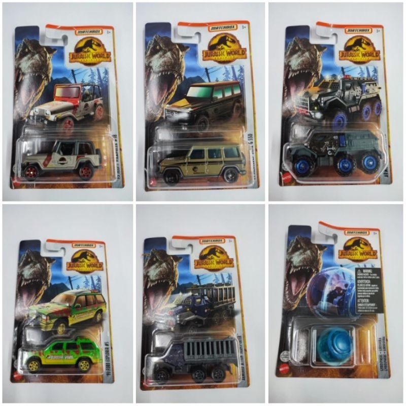 Veicoli Jurassic World Matchbox - Jeep Wrangler E Ford Explorer - 1:64 - FMW90