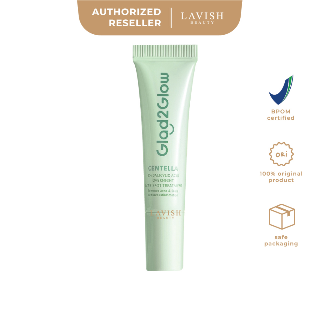 Glad2glow 2 Salicylic Acid Overnight Acne Spot Cream Treatment (5gr