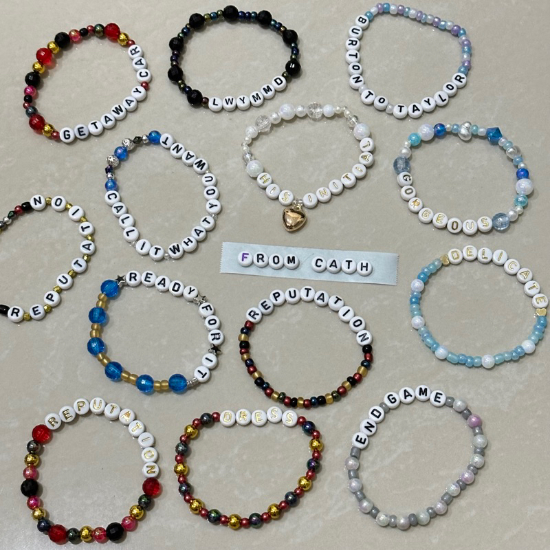 Reputation - Taylor Swift Friendship Bead Bracelets - Album Songs 