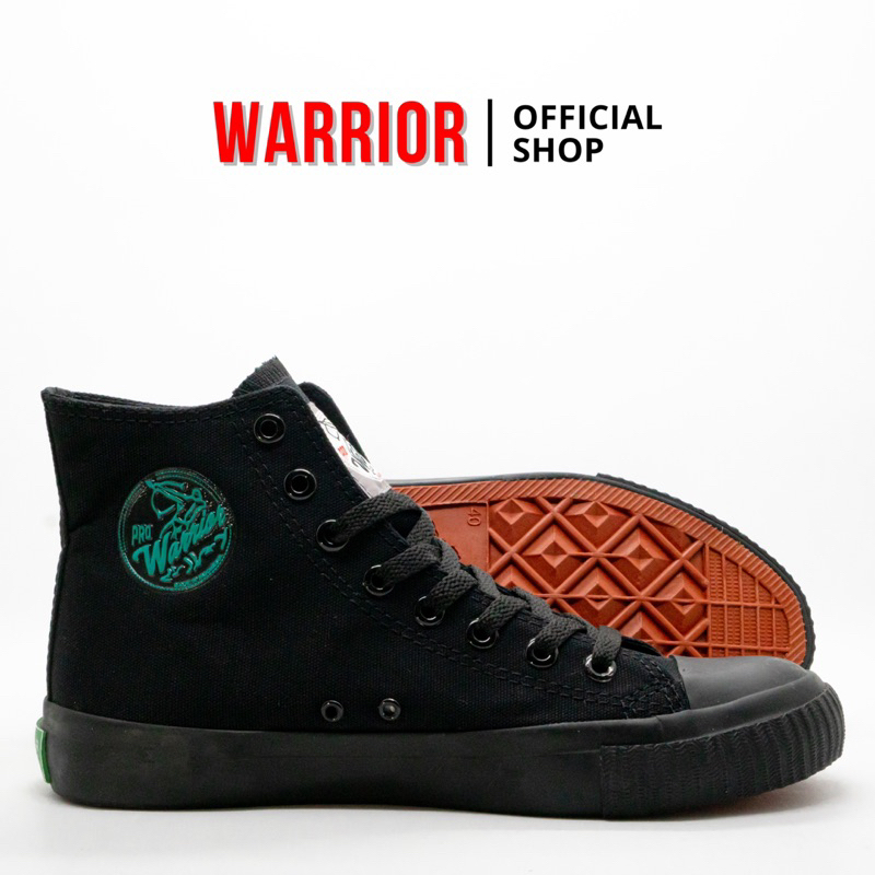 Sepatu Warrior Pro All Black HC - Sepatu Sekolah HItam - Sepatu Warior Hitam