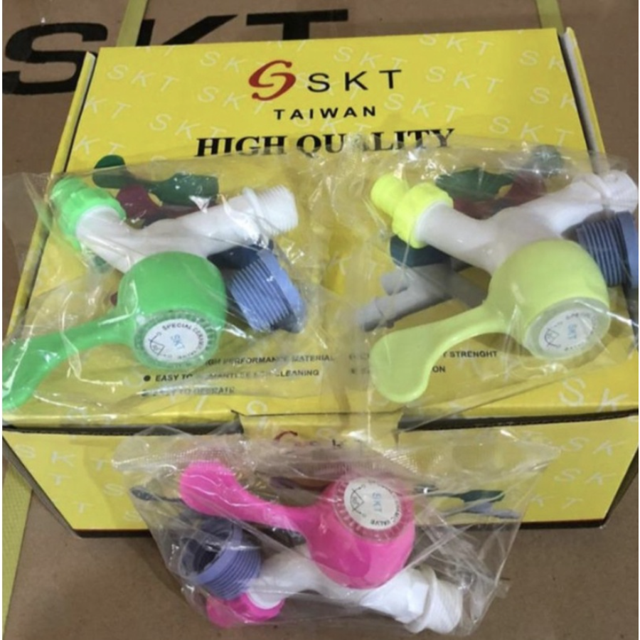 Thumb Crank Faucet Garden Water Faucet Wall Color PVC Plastic SKT ...