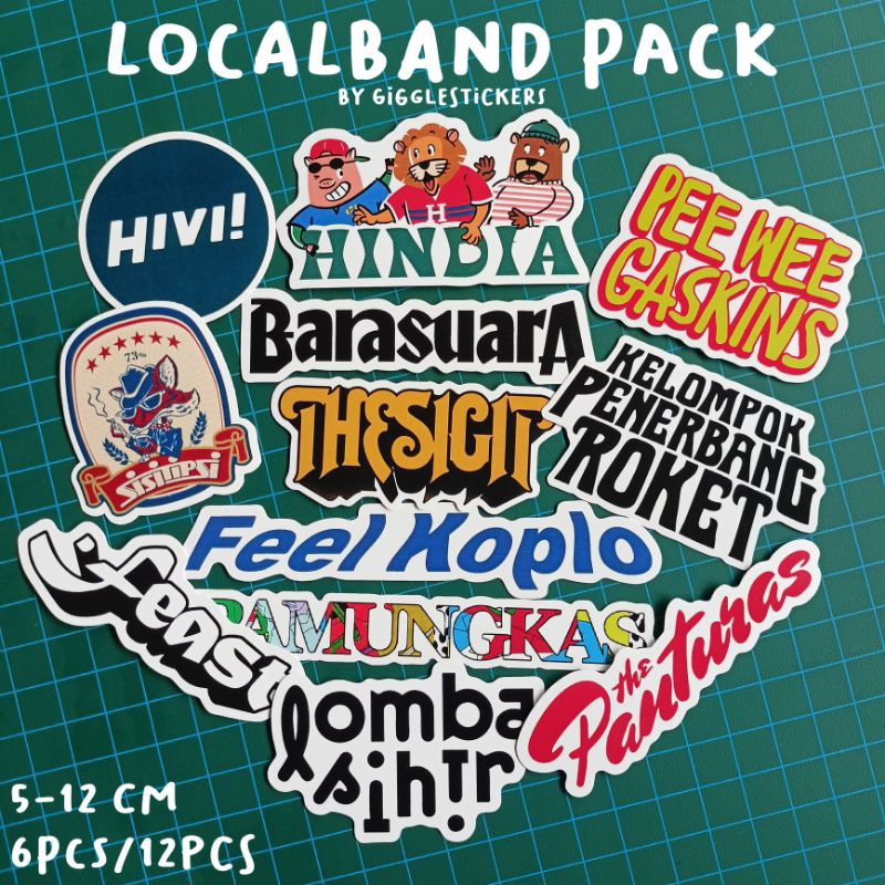 LOKAL Indie Punk Local Band Sticker Pack | Shopee Singapore