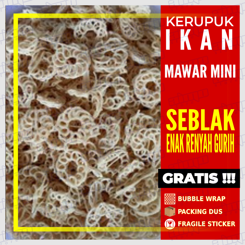 MAWAR SMALL COLORFUL VIRAL SEBLAK CURLY CRACKERS | MINI ROSE UYEL FISH ...