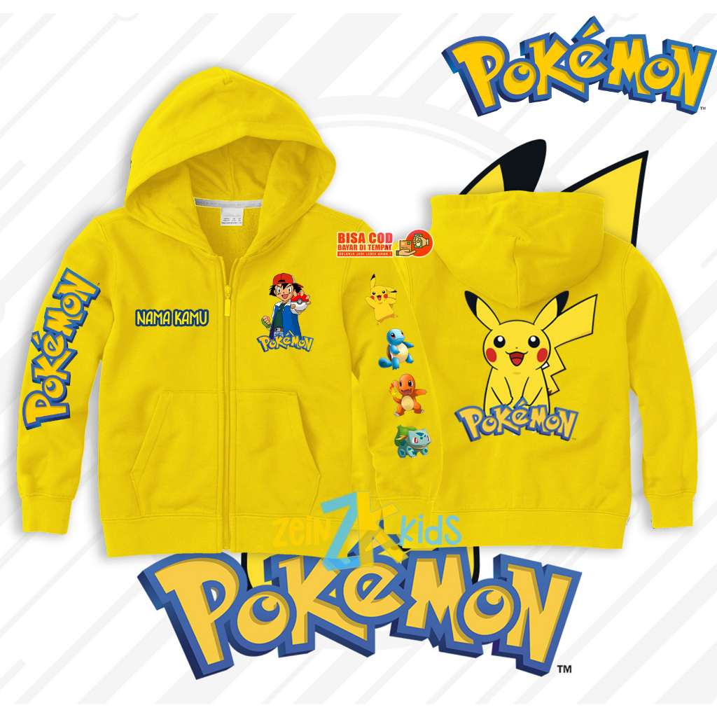 Pokemon Pikachu children's Hoodie / Pokemon Pikachu children's jacket ...