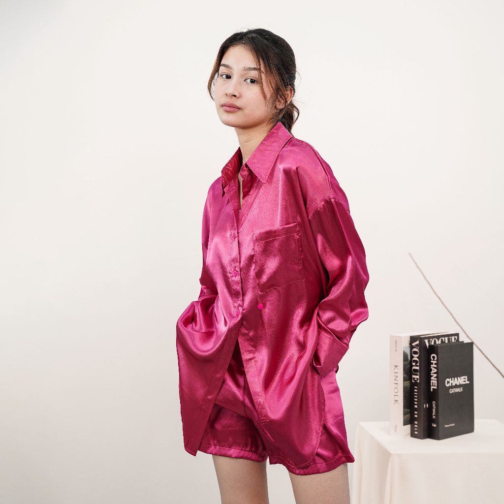 Michael's Collection - One Set Oversized Top and Short Pants Soo Yua