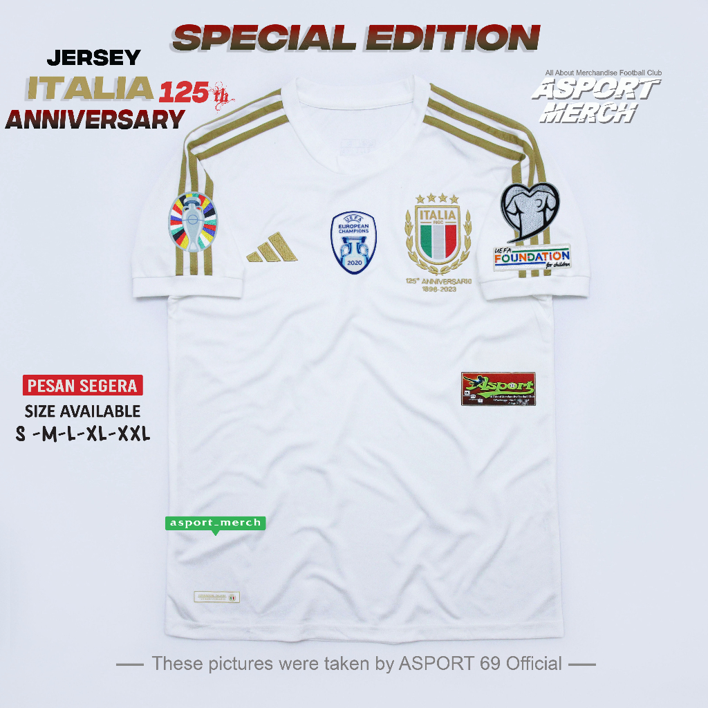 Newest 125TH ANNIVERSARY Italian Football JERSEY 2023 2024 SOCCER