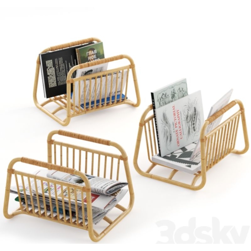 Export Quality Rattan Magazine Holder/Buskbo Rattan Stand Shopee