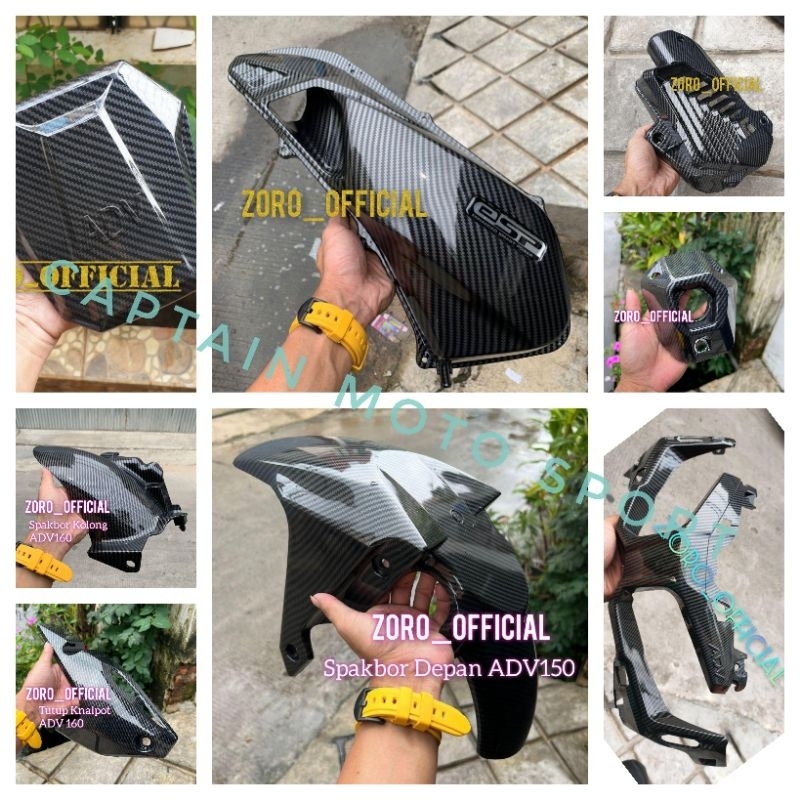 Carbon carbon Honda adv 160 new cover air radiator tank exhaust ...