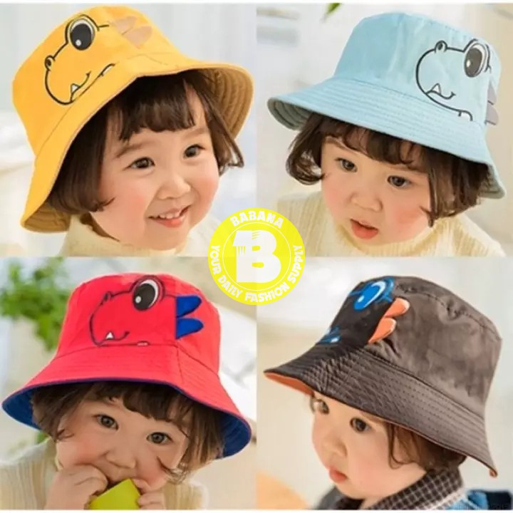 Boys Dino Delight Wide Brim Bucket Hat