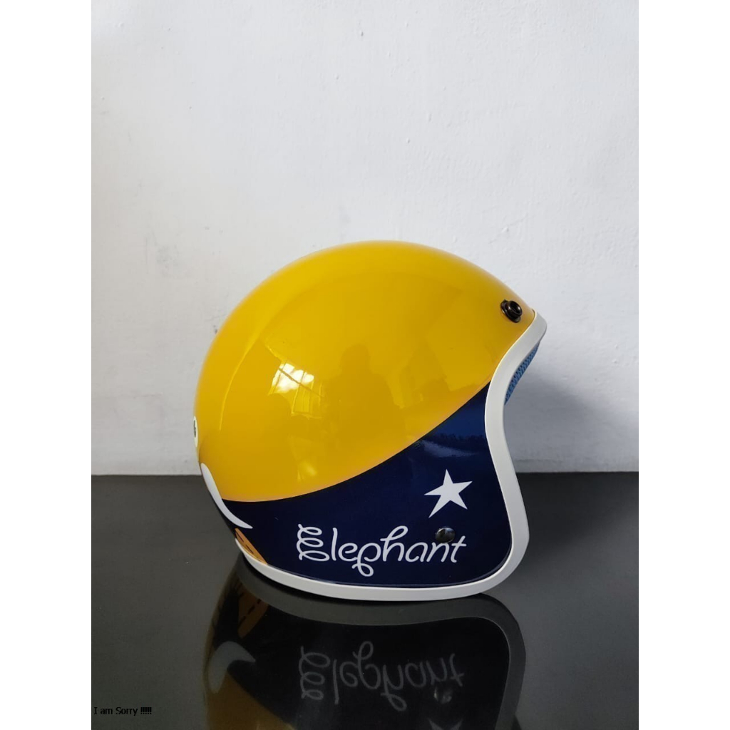 Helm anak ANT Mini Posh Elephant Yellow+ kaca(SNI)(3-6 thn) - Gambar 4